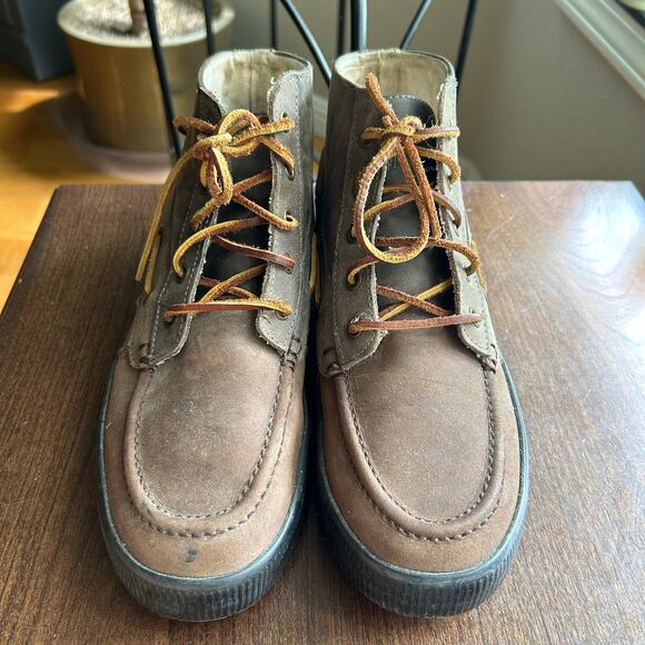Polo Ralph Lauren Delmont Leather Boat Boots Shoes Men\'s size 9.5 D main image 3